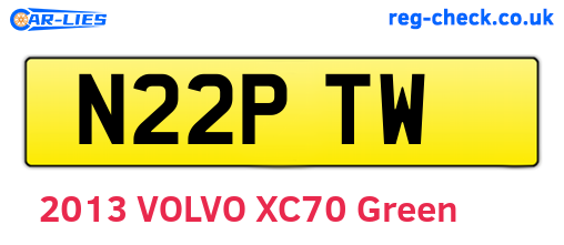 N22PTW are the vehicle registration plates.