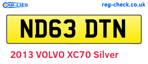 ND63DTN are the vehicle registration plates.