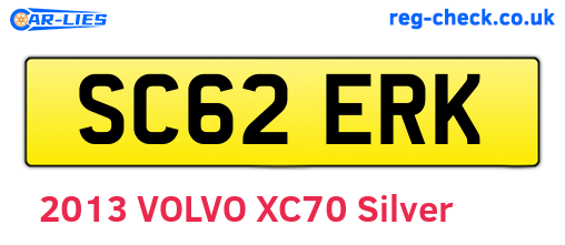 SC62ERK are the vehicle registration plates.