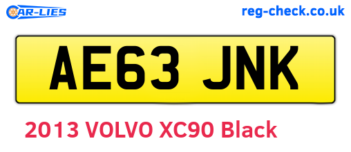 AE63JNK are the vehicle registration plates.
