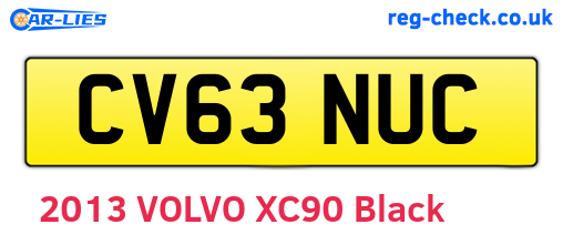 CV63NUC are the vehicle registration plates.