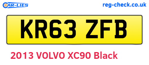 KR63ZFB are the vehicle registration plates.