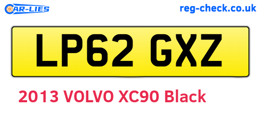 LP62GXZ are the vehicle registration plates.