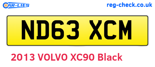 ND63XCM are the vehicle registration plates.