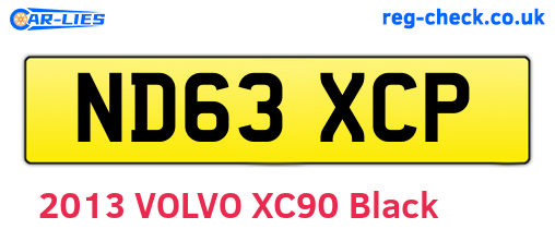 ND63XCP are the vehicle registration plates.