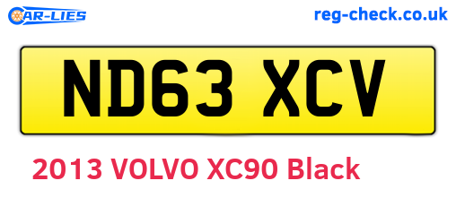 ND63XCV are the vehicle registration plates.