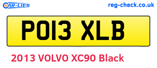 PO13XLB are the vehicle registration plates.