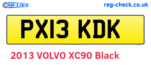 PX13KDK are the vehicle registration plates.