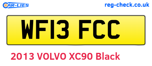 WF13FCC are the vehicle registration plates.
