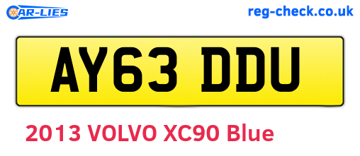 AY63DDU are the vehicle registration plates.