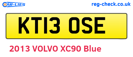 KT13OSE are the vehicle registration plates.
