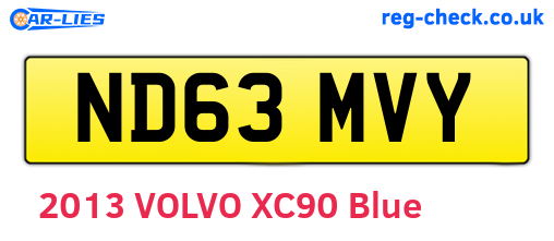 ND63MVY are the vehicle registration plates.
