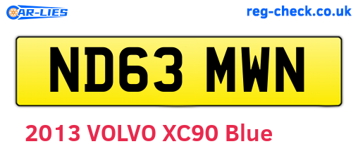ND63MWN are the vehicle registration plates.