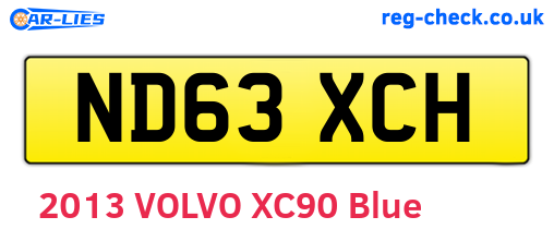 ND63XCH are the vehicle registration plates.