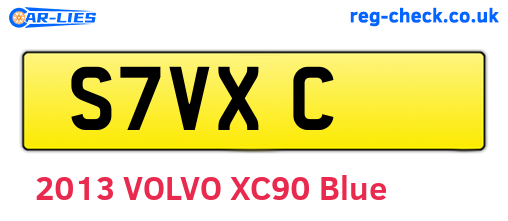 S7VXC are the vehicle registration plates.