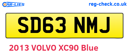 SD63NMJ are the vehicle registration plates.
