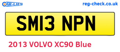 SM13NPN are the vehicle registration plates.