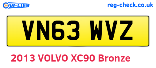 VN63WVZ are the vehicle registration plates.