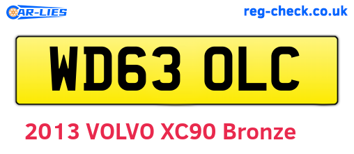 WD63OLC are the vehicle registration plates.