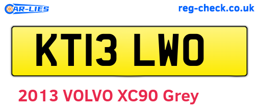 KT13LWO are the vehicle registration plates.