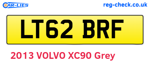 LT62BRF are the vehicle registration plates.