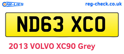 ND63XCO are the vehicle registration plates.