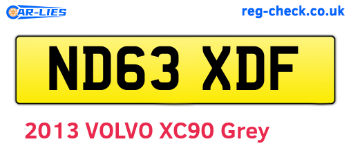 ND63XDF are the vehicle registration plates.
