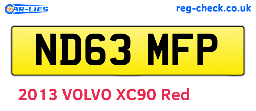 ND63MFP are the vehicle registration plates.