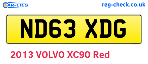 ND63XDG are the vehicle registration plates.