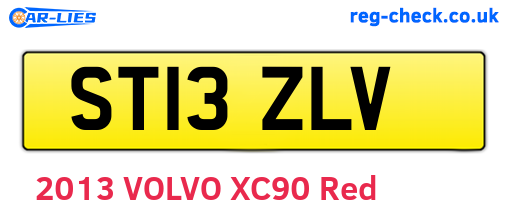 ST13ZLV are the vehicle registration plates.