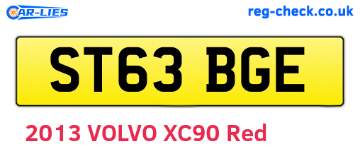 ST63BGE are the vehicle registration plates.