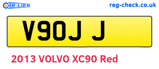 V9OJJ are the vehicle registration plates.