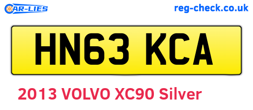 HN63KCA are the vehicle registration plates.