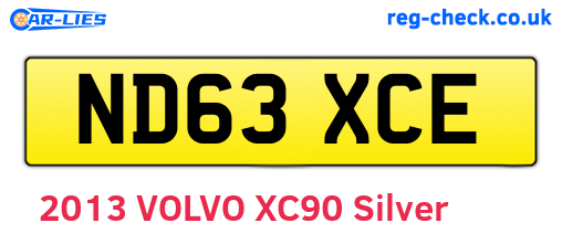 ND63XCE are the vehicle registration plates.