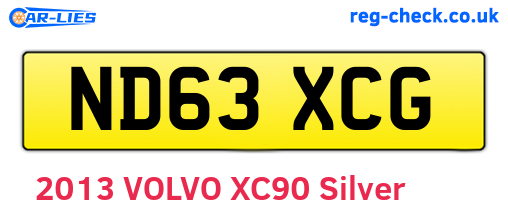 ND63XCG are the vehicle registration plates.
