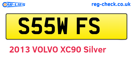 S55WFS are the vehicle registration plates.
