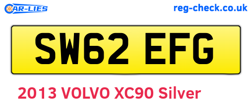 SW62EFG are the vehicle registration plates.