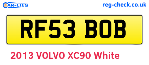 RF53BOB are the vehicle registration plates.