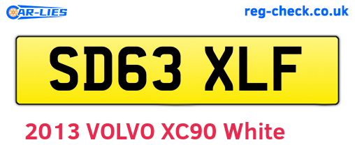 SD63XLF are the vehicle registration plates.