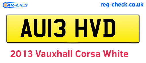 White 2013 Vauxhall Corsa (AU13HVD)