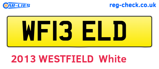 WF13ELD are the vehicle registration plates.