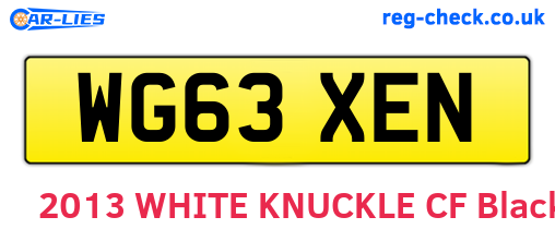 WG63XEN are the vehicle registration plates.