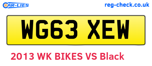WG63XEW are the vehicle registration plates.