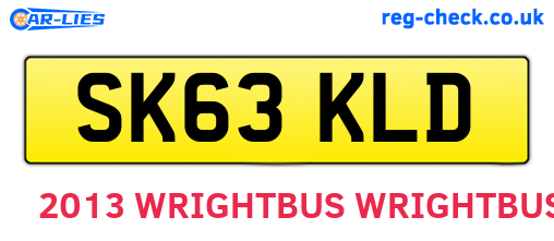 SK63KLD are the vehicle registration plates.