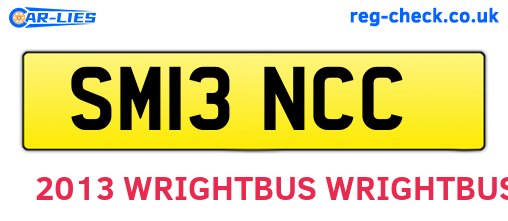 SM13NCC are the vehicle registration plates.