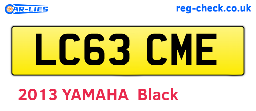 LC63CME are the vehicle registration plates.