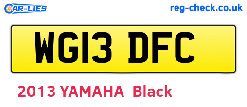 WG13DFC are the vehicle registration plates.