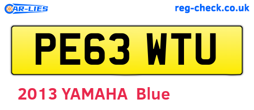 PE63WTU are the vehicle registration plates.