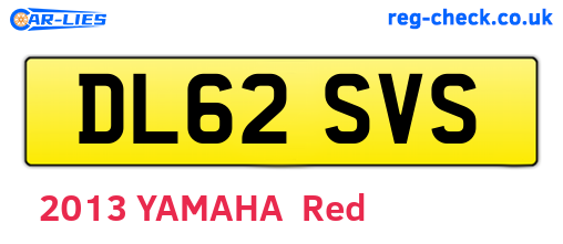 DL62SVS are the vehicle registration plates.