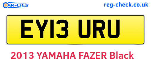 EY13URU are the vehicle registration plates.